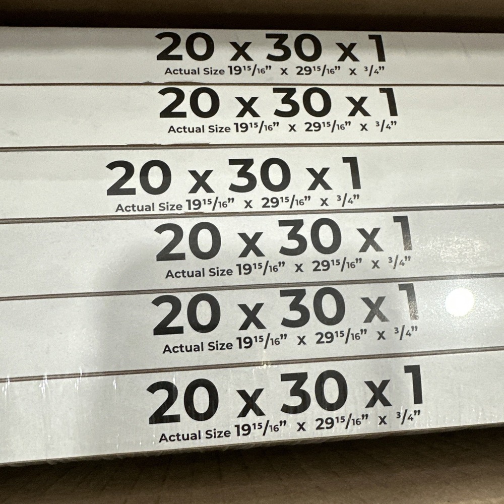 Breathe Simply Air  Filters 20x30× 1 - Case of‎ 6 Open Box